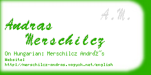 andras merschilcz business card